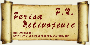 Periša Milivojević vizit kartica